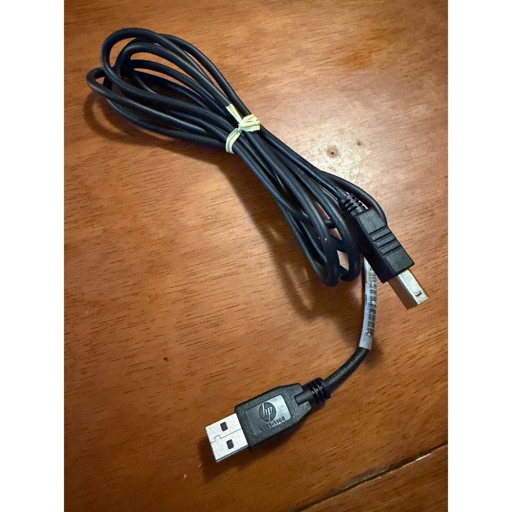 HP USB 2.0 Printer Cable Type A to B Black 6ft 8121-1186 Scanner Data Cord
